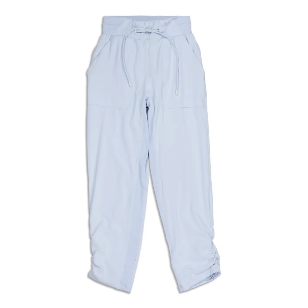 Lululemon Beyond the Studio Crop Pant in Blue Linen